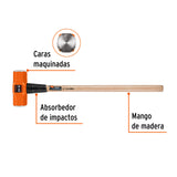 MARRO OCTAGONAL 20 LB, MANGO DE MADERA 36', TRUPER