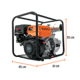 MOTOBOMBA AUTOCEBANTE 4'X4', GASOLINA 15HP, AGRÍCOLA, TRUPER