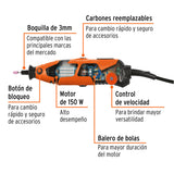 MOTO TOOL, PROFESIONAL, 220 V, 150 W