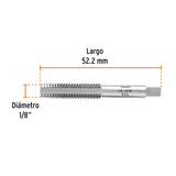 MACHUELO SEMICÓNICO 1/8' X 44 CUERDA FINA, TRUPER
