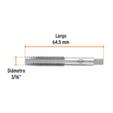 MACHUELO SEMICÓNICO 3/16' X 32 CUERDA FINA, TRUPER