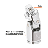 NUDO UNIVERSAL PARA DADOS CON CUADRO DE 1/4', TRUPER