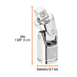 NUDO UNIVERSAL PARA DADOS CON CUADRO DE 1/4', TRUPER