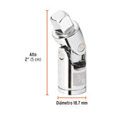 NUDO UNIVERSAL PARA DADOS CON CUADRO DE 3/8', TRUPER