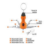 MULTIHERRAMIENTA 6 FUNCIONES, CON LED, TIPO LLAVERO, TRUPER