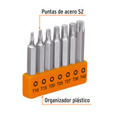 JUEGO DE 7 PUNTAS TORX COMBINADAS LARGO 2', TRUPER EXPERT