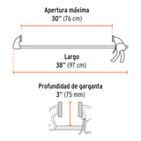 PRENSA CON AJUSTE RÁPIDO 30', USO RUDO, TRUPER EXPERT