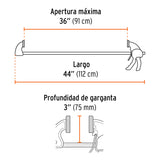 PRENSA CON AJUSTE RÁPIDO 36', USO RUDO, TRUPER EXPERT