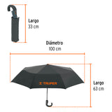 PARAGUAS COMPACTO DE 100 CM, TRUPER