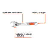 LLAVE AJUSTABLE (PERICO) 10' CROMADA MANGO DE PVC, TRUPER