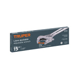 LLAVE AJUSTABLE (PERICO) 15' CROMADA MANGO DE PVC, TRUPER