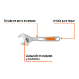LLAVE AJUSTABLE (PERICO) 6' CROMADA MANGO DE PVC, TRUPER