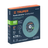 RUEDA ABRASIVA P/ESMERIL 6'X19MM, CARBURO SILICIO, GRANO 60