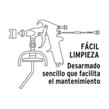 PISTOLA P/PINTAR SUCCIÓN HVHP VASO ALUM, 1.8MM, 2 VÁL TRUPER