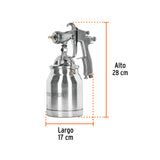 PISTOLA P/PINTAR SUCCIÓN HVLP VASO ALUMINIO, 1.4 MM, TRUPER