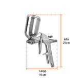 PISTOLA COMPACTA P/RETOQUE LVMP VASO ALUM, 0.5 MM, TRUPER