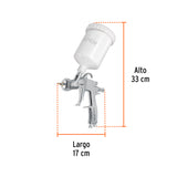 PISTOLA P/PINTAR GRAVEDAD LVLP VASO PLÁSTICO, 1.7 MM, TRUPER