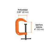 PRENSA 4' FORJADA EN ACERO, USO INDUSTRIAL, TRUPER