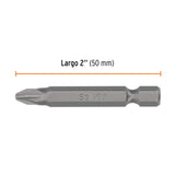 ESTUCHE CON 5 PUNTAS POZIDRIV PZ2 LARGO 2', TRUPER EXPERT