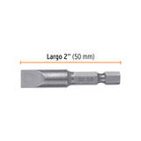 ESTUCHE CON 5 PUNTAS PLANAS DE 3/8' LARGO 2', TRUPER EXPERT