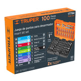 JUEGO DE 100 PUNTAS MIXTAS LARGO 1' EN ESTUCHE PLÁSTICO