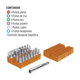 JUEGO DE PUNTAS MIXTAS 1', 33 PIEZAS EN ORGANIZADOR PLÁSTICO