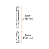 JUEGO DE 40 PUNTAS DE IMPACTO MIXTAS LARGOS 1" Y 2", EXPERT