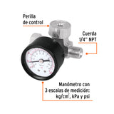 REGULADOR DE AIRE CON MANÓMETRO, CUERDA 1/4' NPT, TRUPER