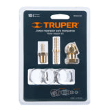 JUEGO DE 6 PIEZAS PARA REPARAR MANGUERAS DE 3/8' NPT, TRUPER