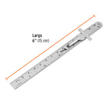 REGLA 15 CM DE ACERO INOXIDABLE DE BOLSILLO, TRUPER