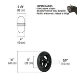 LLANTA COMPLETA IMPONCHABLE 16', INCLUYE EJE Y BALEROS