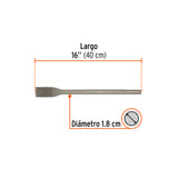 CINCEL PARA AZULEJO SDS MAX 1-1/2" X 16", TRUPER