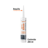 SELLADOR TRANSPARENTE 100% SILICÓN DE 280 ML, TRUPER