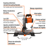 SIERRA DE INGLETEADORA 10" DE 1900 W COMPUESTA, 220V, TRUPER