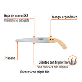 SERRUCHO DE PODA 13',HOJA RECTA,7 DPP, MANGO MADERA, EXPERT
