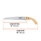 SERRUCHO DE PODA 13',HOJA RECTA,7 DPP, MANGO MADERA, EXPERT