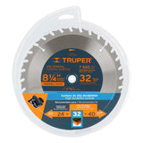 DISCO SIERRA 8-1/4' PARA MADERA, 32 DIENTES CENTRO 5/8'