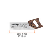 SERRUCHO DE COSTILLA 12' DIAMANTE, 9 DPP, TRUPER