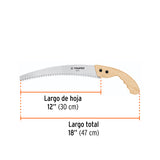 SERRUCHO DE PODA 12',HOJA CURVA,6 DPP, MANGO MADERA, TRUPER