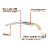 SERRUCHO DE PODA 14',HOJA CURVA,6 DPP, MANGO MADERA, TRUPER