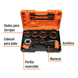 JUEGO DE 9 TARRAJAS PARA TUBO DE 1/2' A 2', TRUPER