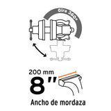 TORNILLO DE BANCO 8' USO INDUSTRIAL DE HIERRO NODULAR TRUPER
