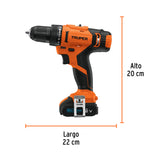 TALADRO INALÁMBRICO, BATERÍA IÓN LITIO 12 V, 3/8", (220 V)