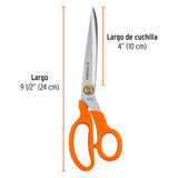 TIJERA 9-1/2' DE ACERO INOXIDABLE PARA COSTURA, TRUPER