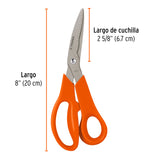 TIJERA 8' MULTIUSOS DE ACERO INOX, CUCHILLAS DENTADAS,TRUPER
