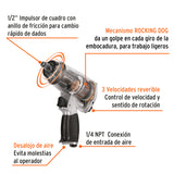 KIT DE LLAVE (PISTOLA) DE IMPACTO 1/2', ESTUCHE PLÁSTICO