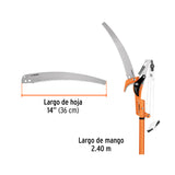 CORTADOR DE RAMAS ALTAS MANGO TELESCÓPICO 2.4 M ALUMINIO TRUPER