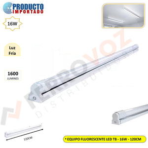 EQUIPO FLUORESCENTE LED T8 - 16W - 120CM "BROOK"