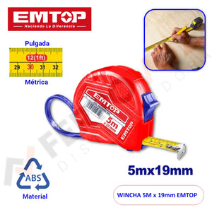 WINCHA 5M X 19MM EMTOP