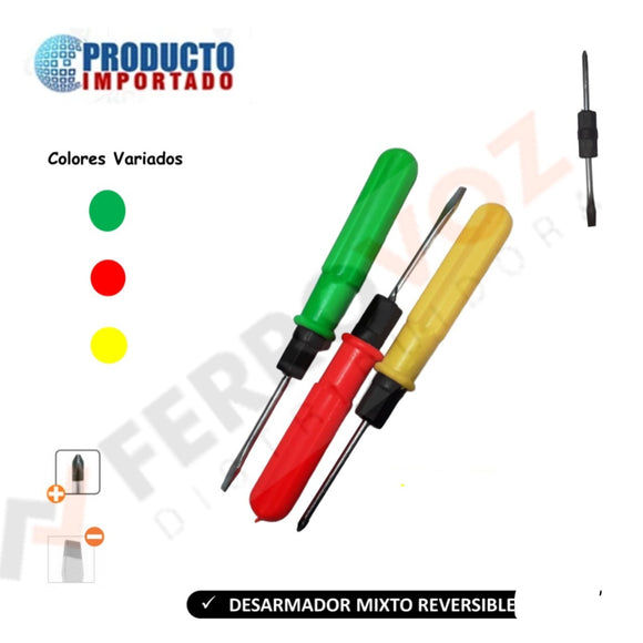 DESARMADOR MIXTO REVERSIBLE MEDIANO 160MM